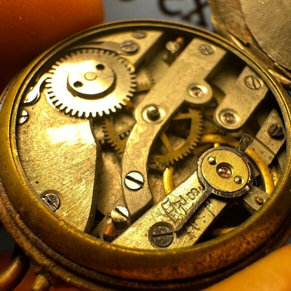 Antique Swiss Pocket Watch Case Locket Keepsake Relic Late 1800s Steampunk Parts - Picture 3 of 13